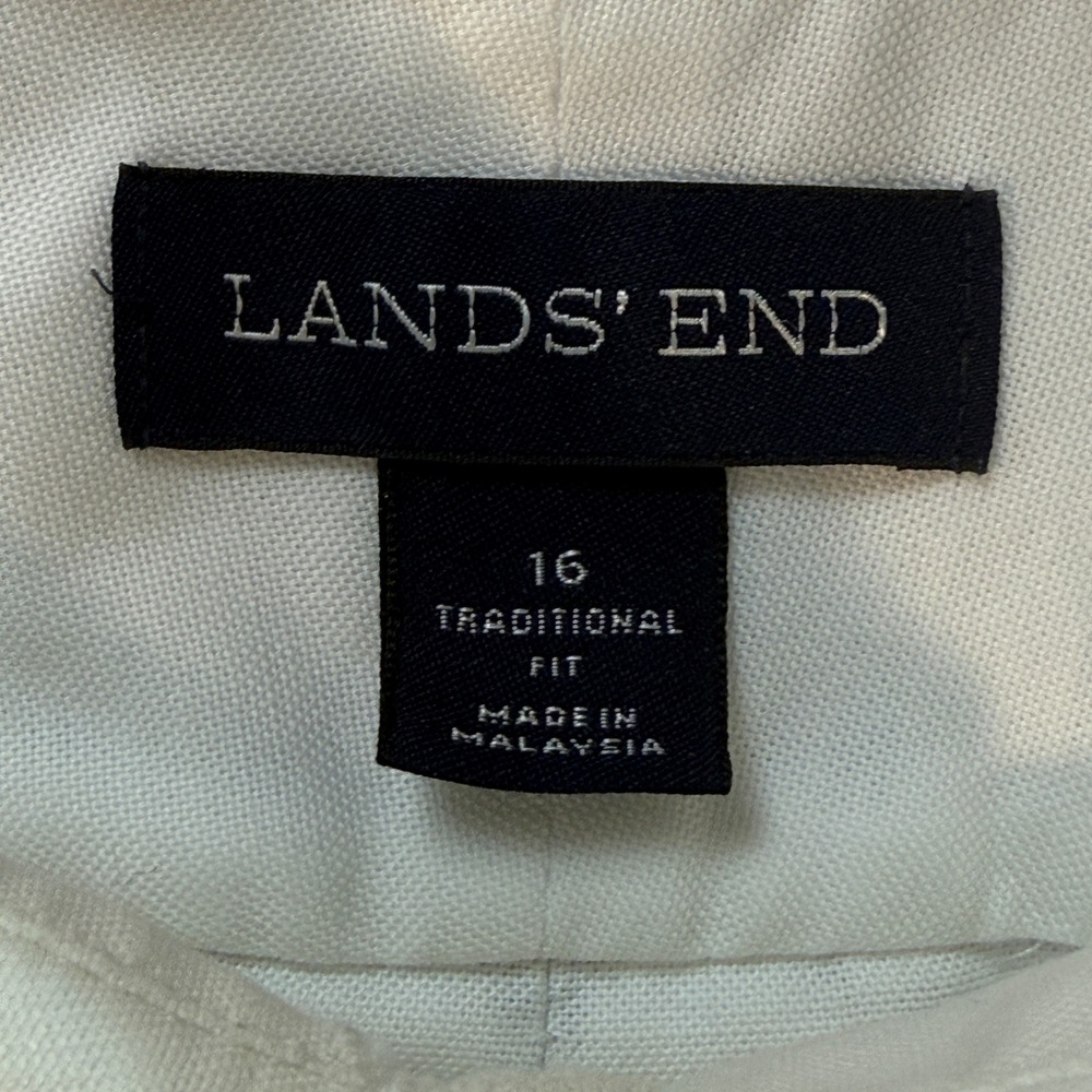 Lands End Mens Supima No Iron Oxford Short Sleeve Shirt Pack of 5 White Size 16 - Picture 10 of 13